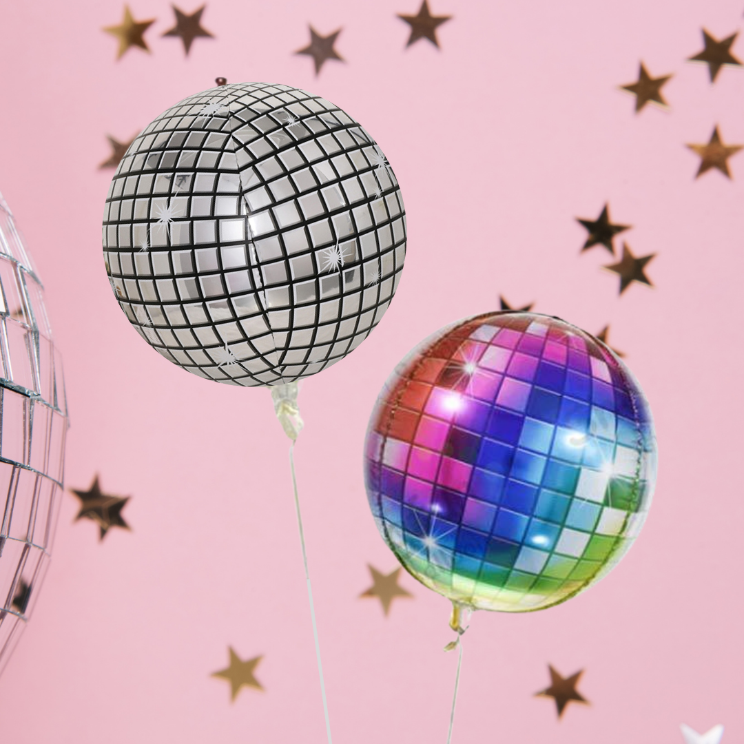 Disco Light Ball Helium Foil Balloon Multi or Silver – TheLittleStuff