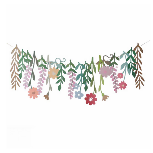 Wild flowers paper bunting garlands