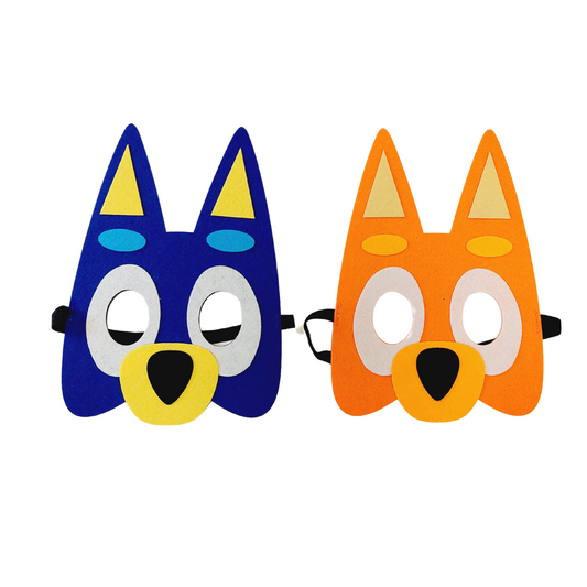 2pcs Bluey style kids children face mask party activity