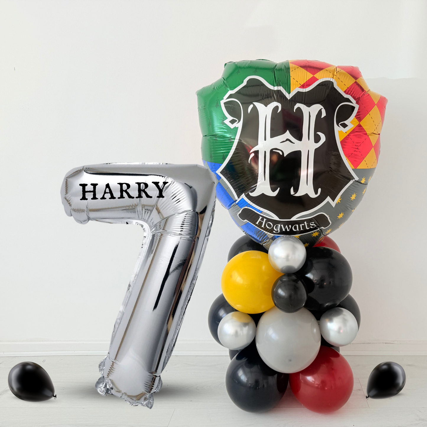 Personalised Harry Potter hogwarts movie Balloon bouquet stand display