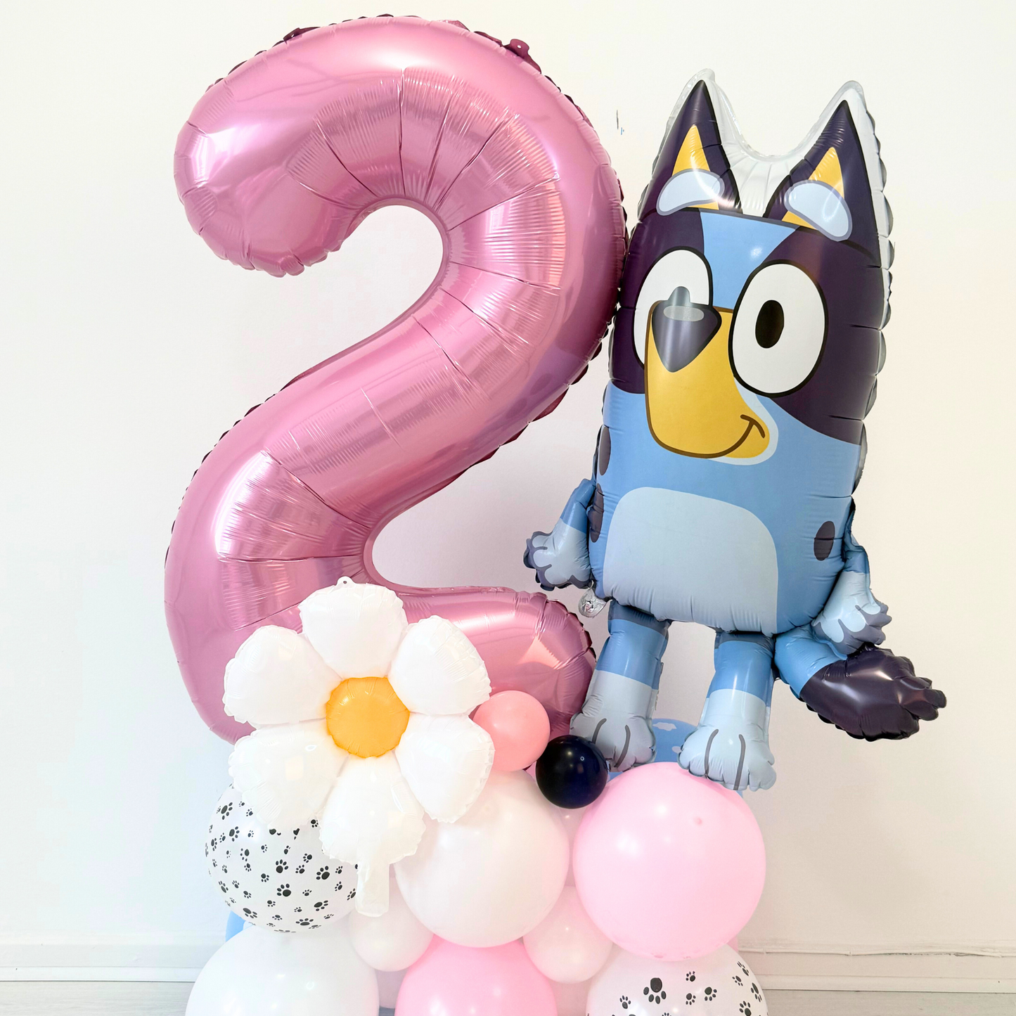 Bluey birthday balloon bouquet sculpture kids boys girls birthdays pink