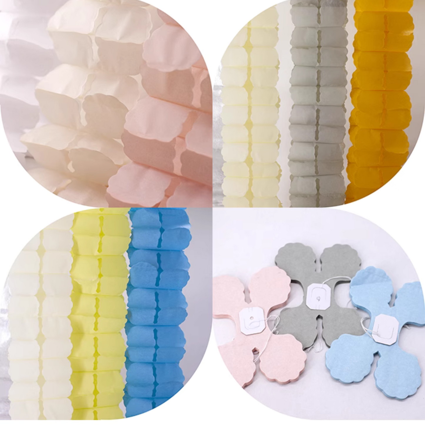 3m honeycomb paper flower garland