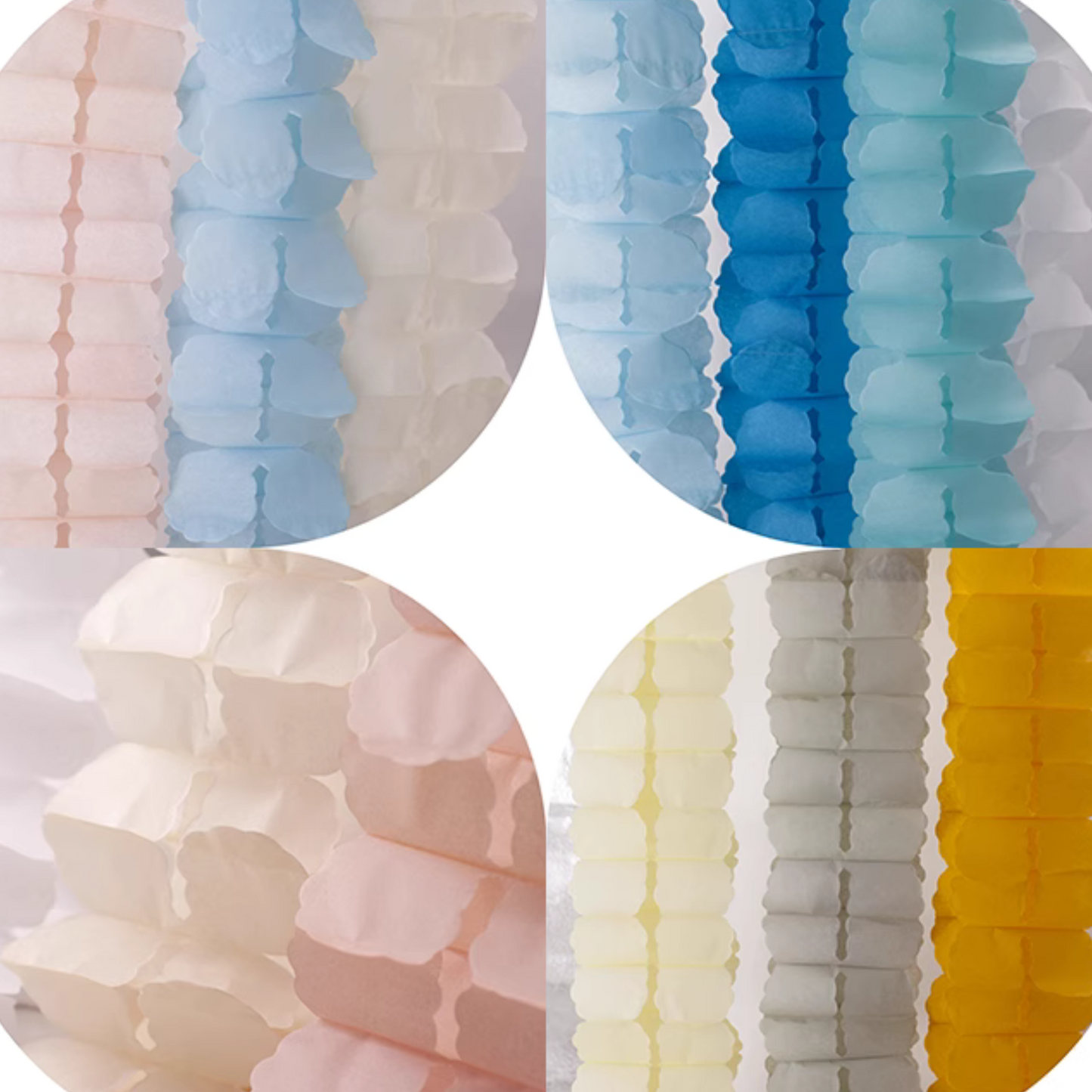 3m honeycomb paper flower garland