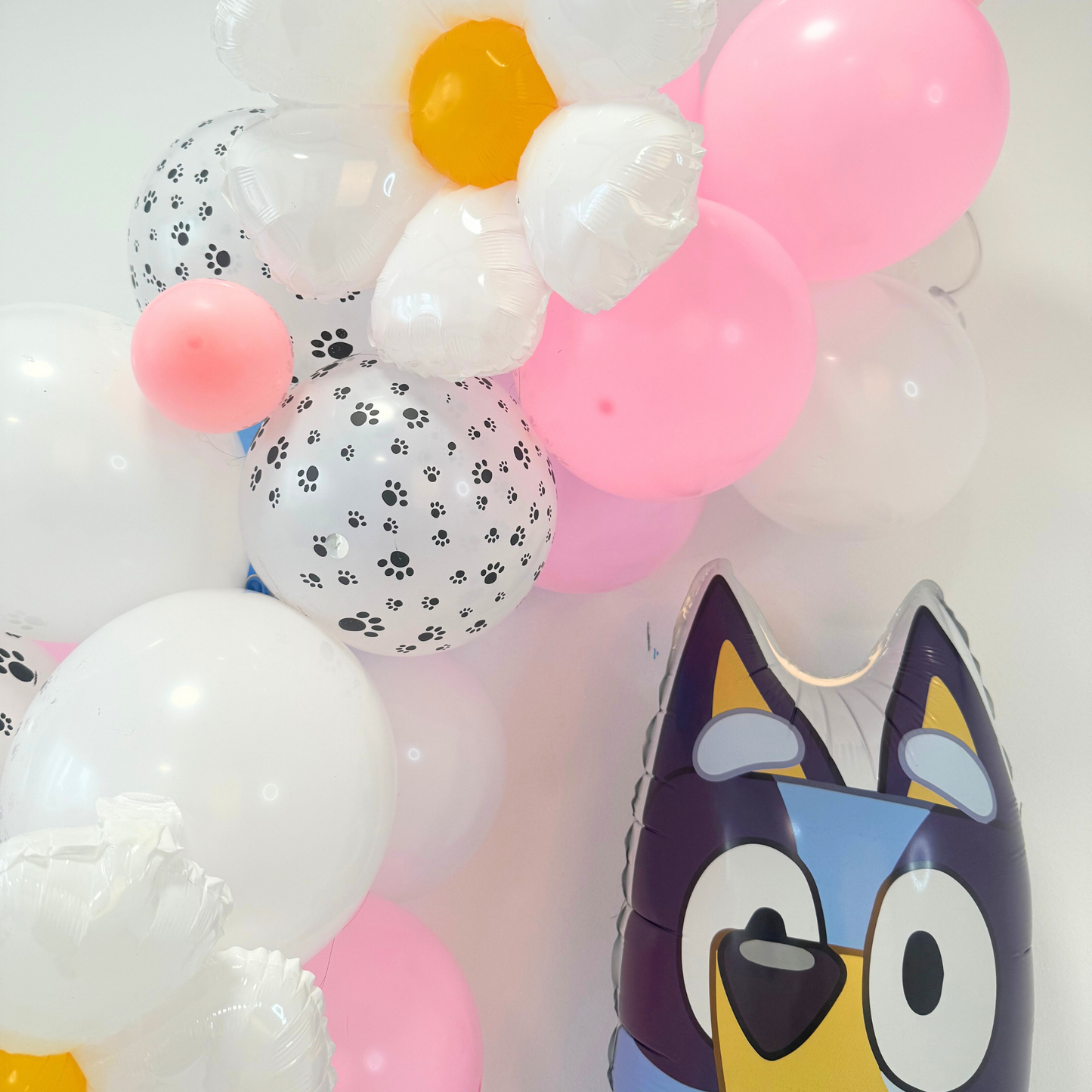 Bluey birthday balloon bouquet sculpture kids boys girls birthdays pink