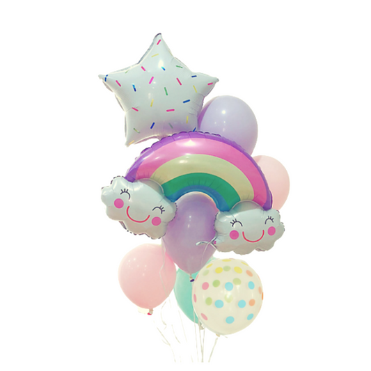 Foil star & rainbow balloon bundle