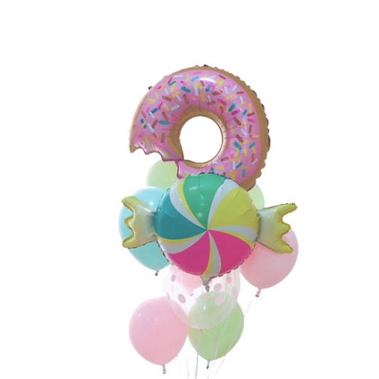 Foil candy & donut balloon bundle