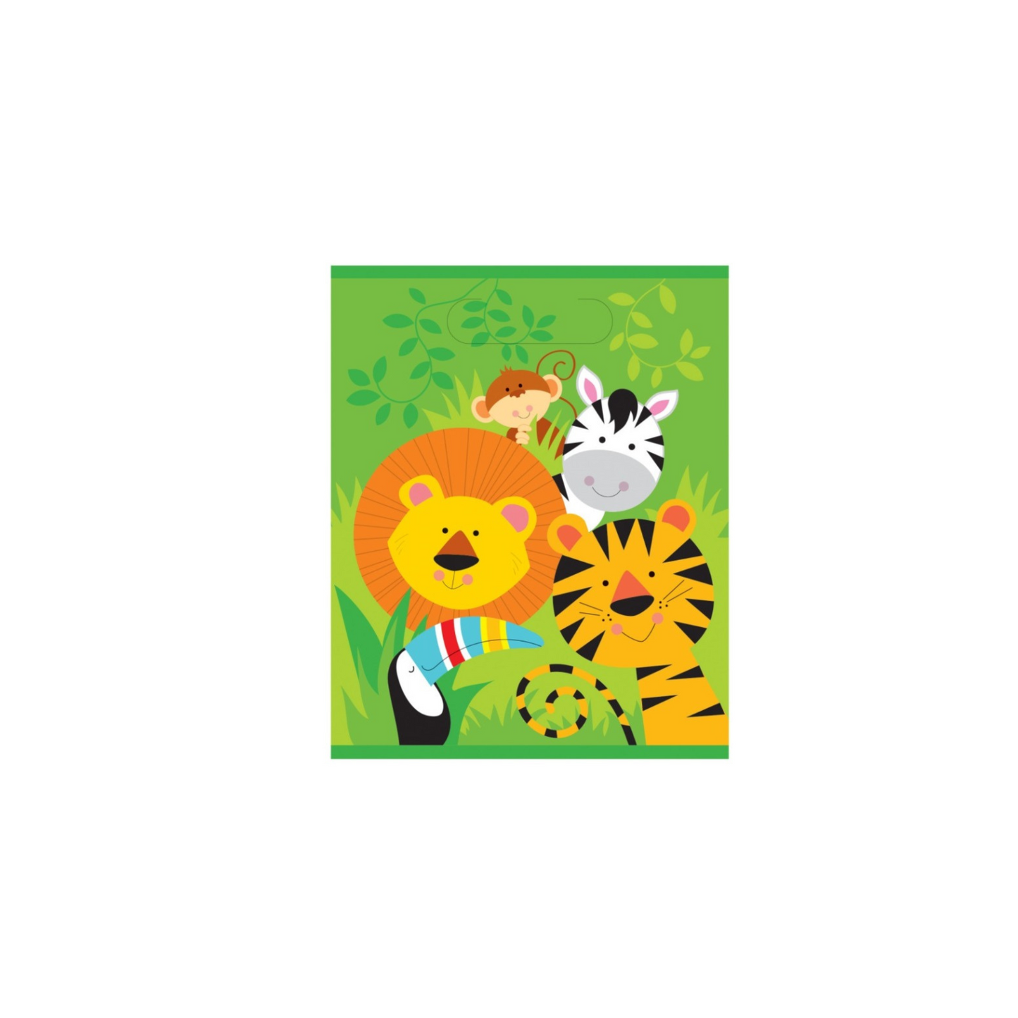 Jungle animal birthday party loot bags 8-pack