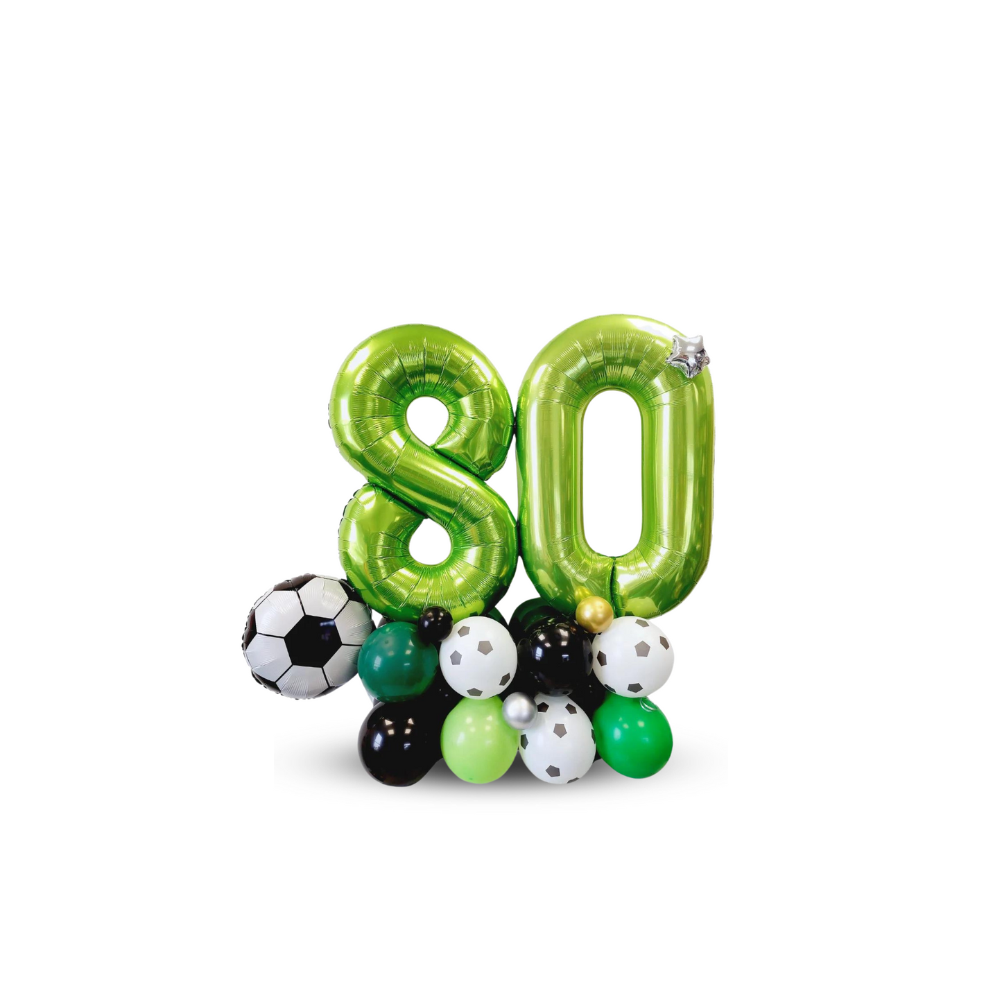 Black and Green Football balloon sculpture