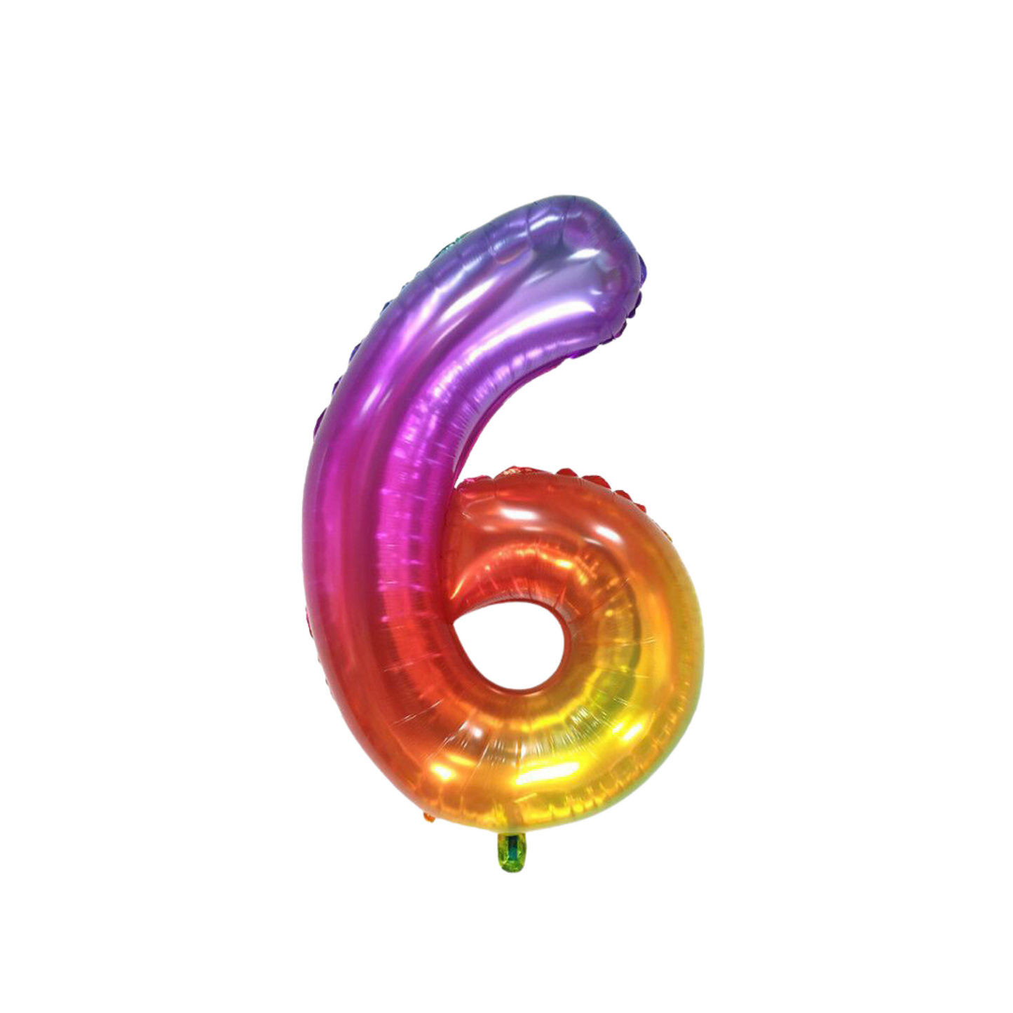 40"inch radiant rainbow silver helium number balloon