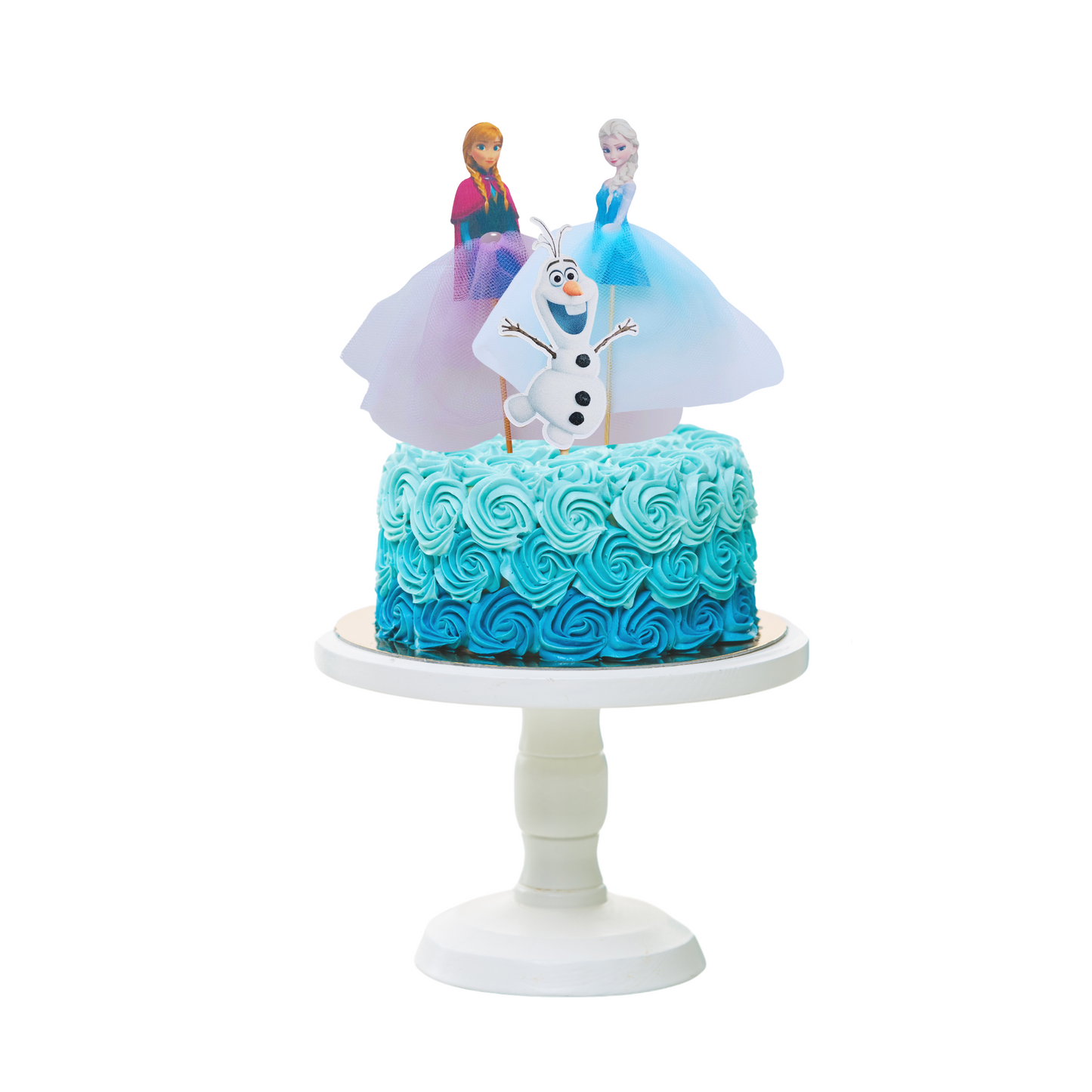 3pcs handmade frozen character cake topper set