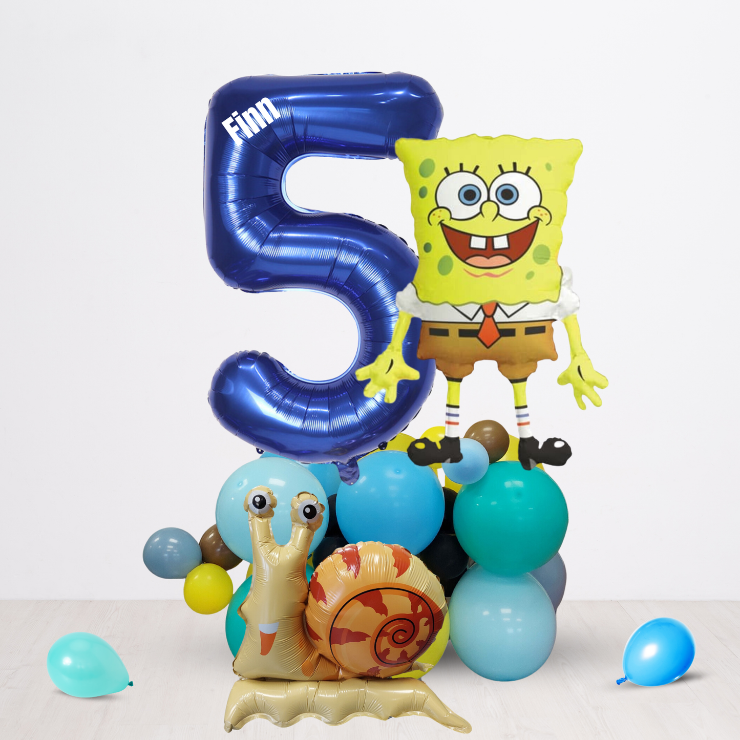 Sponge bob square pants birthday balloon bouquet tower