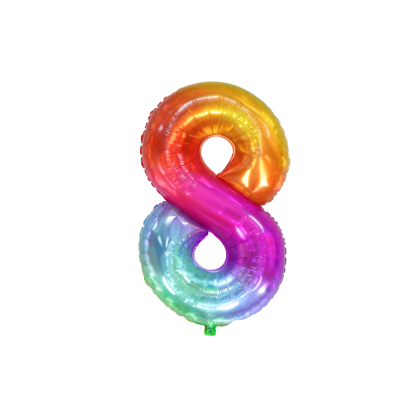 40"inch radiant rainbow silver helium number balloon