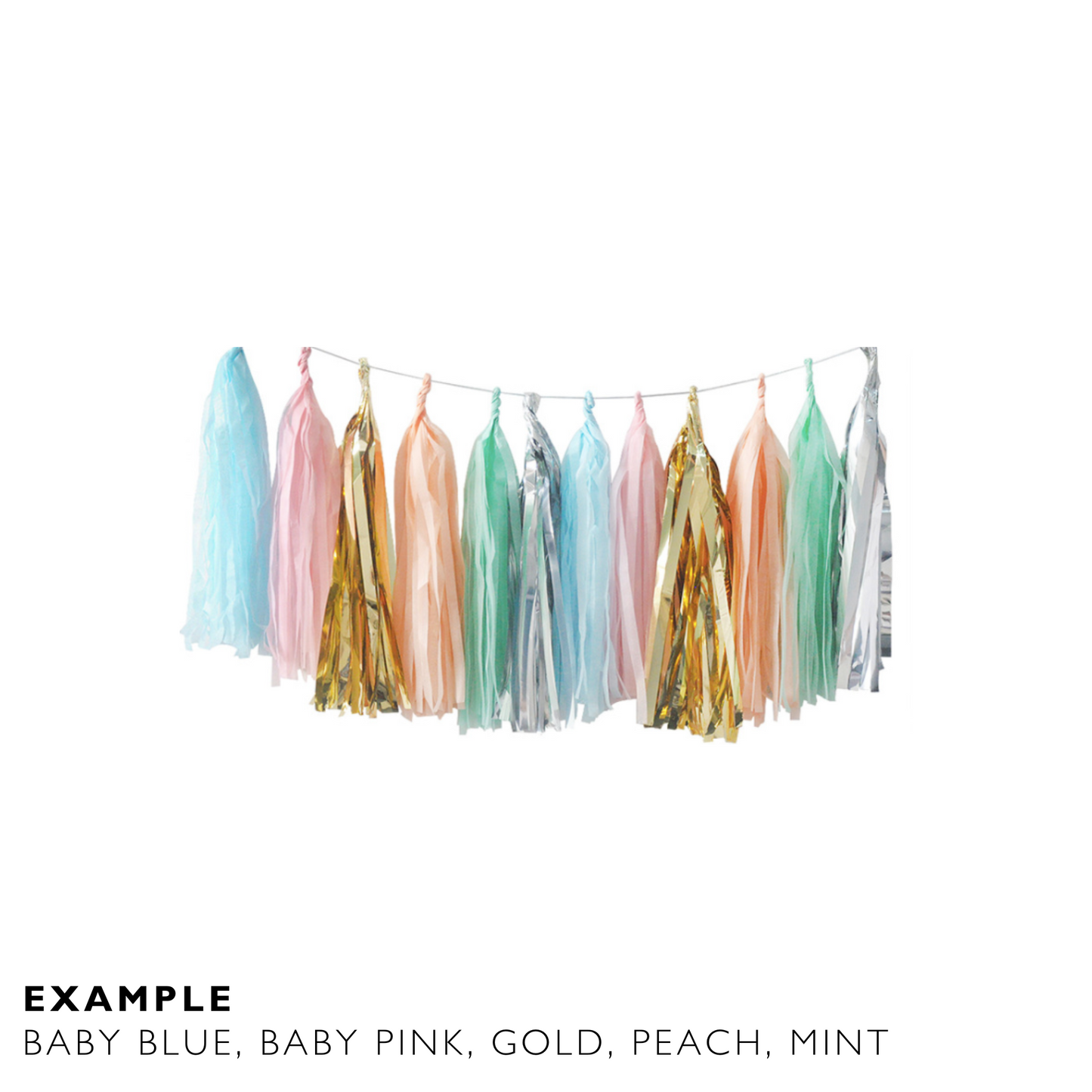 All colours Make your own Paper Tissue Tassel Garland more than 50 colours 5-Pack each