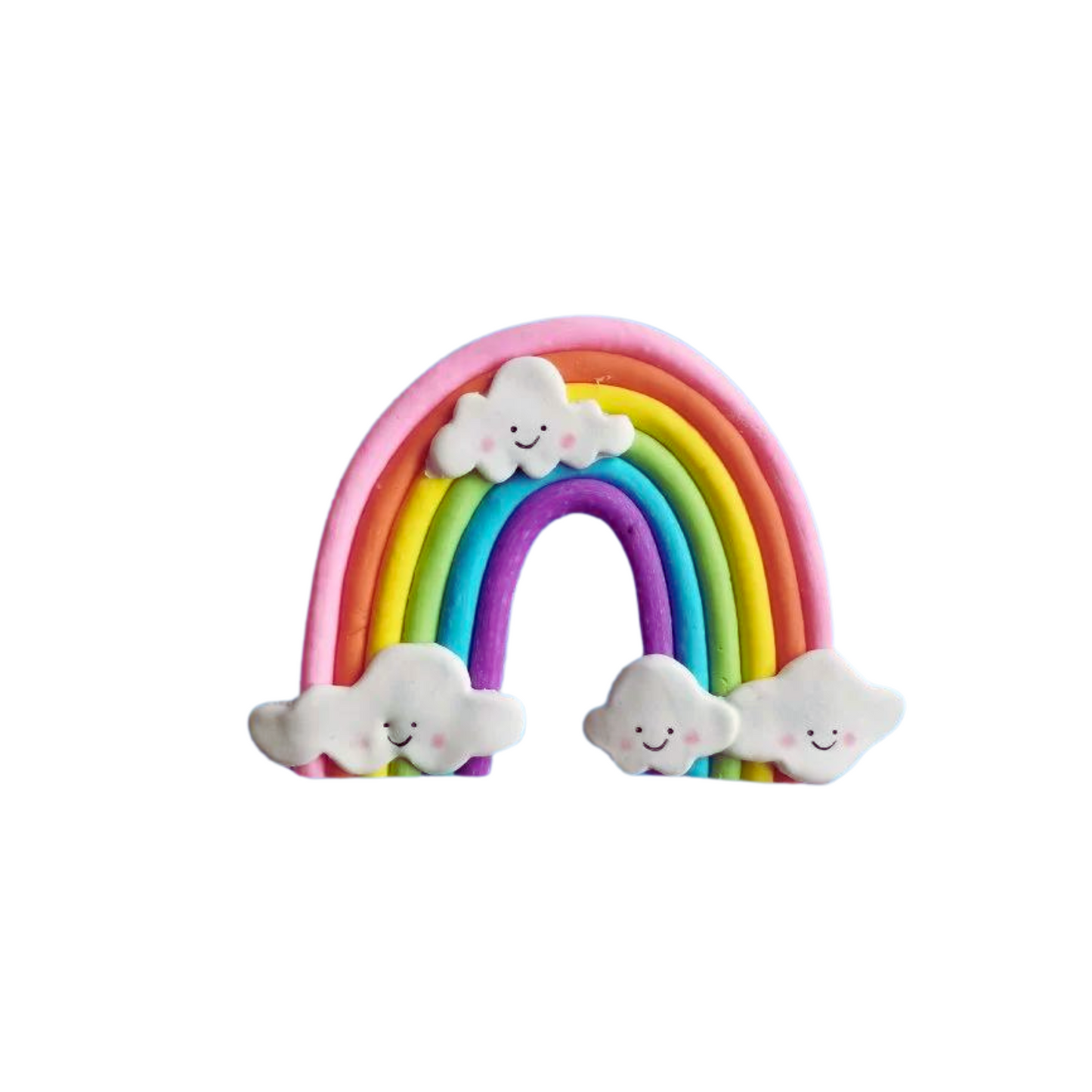 Happy cloud rainbow and balloons cake topper