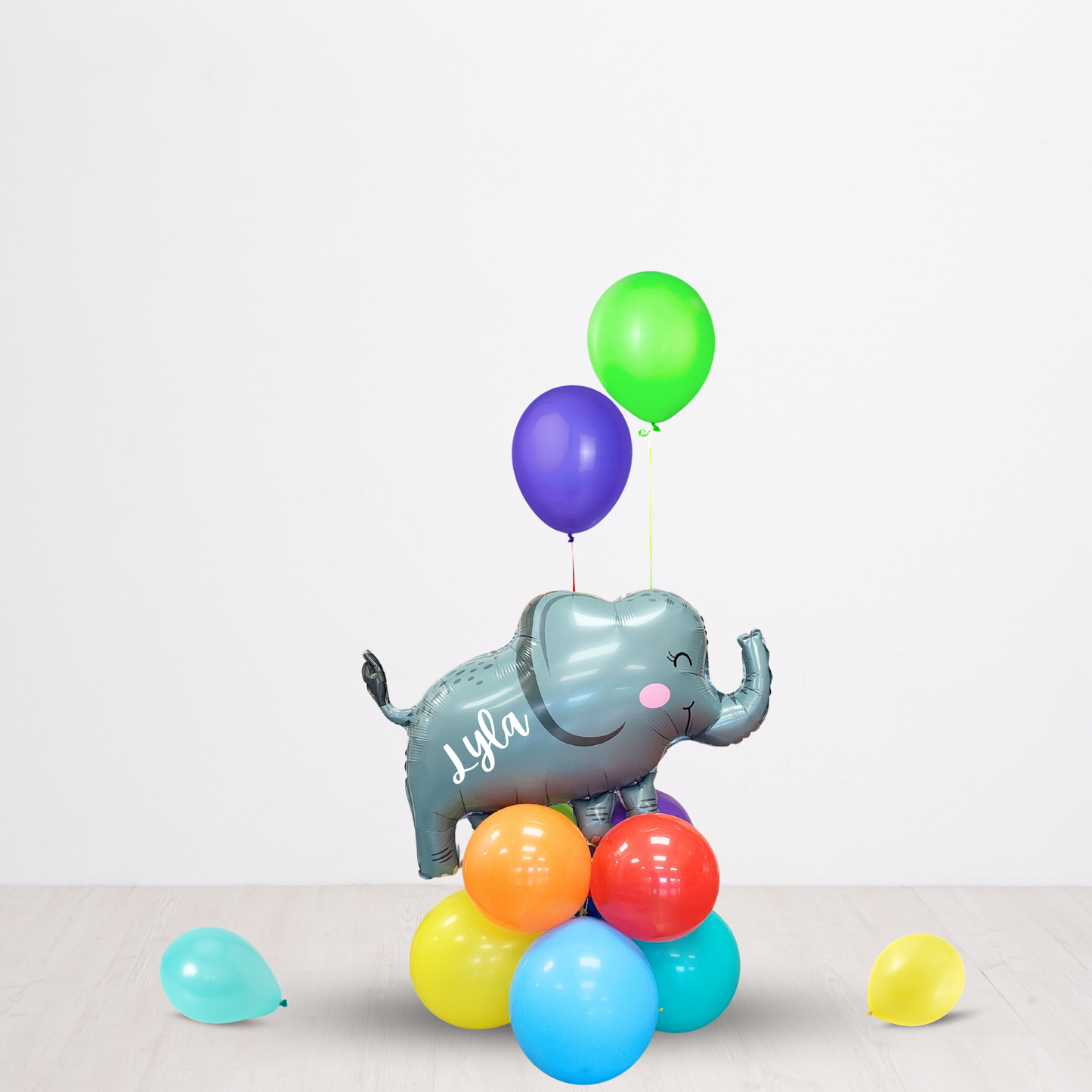 Jungle Animal Balloon Rainbow Elephant Bouquet