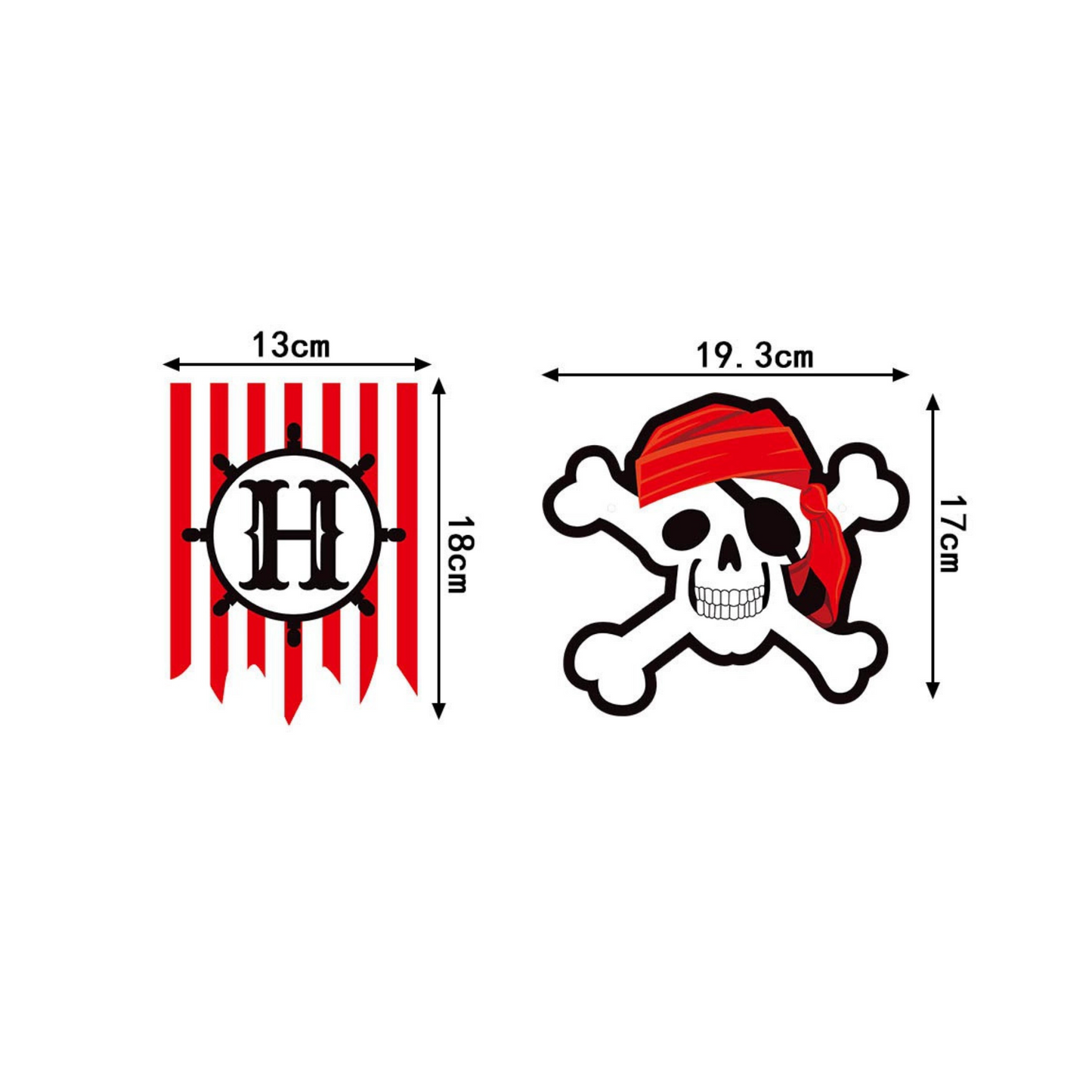 2-pack Pirate themed party happy birthday bunting banner garland