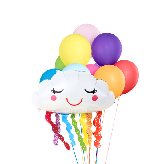 Rainbow Could Tassel balloon bundle