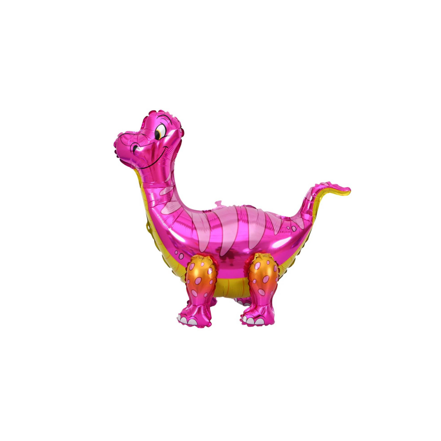 5-pack Pink and yellow dinosaur foil balloons