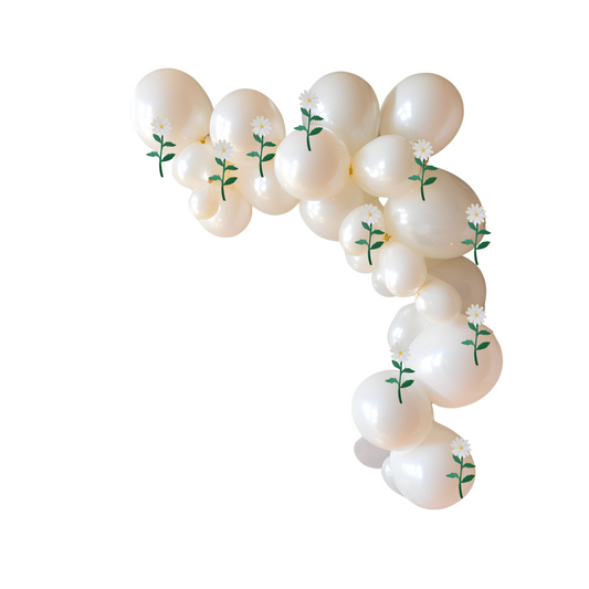 2m white balloon daisy flower garland