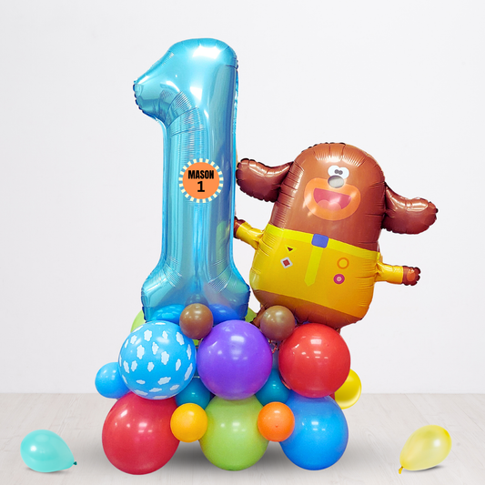 Hey Duggee boys girls Birthday Balloon Bouquet stand