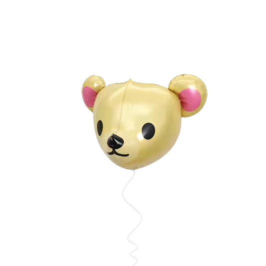 3D Gold Teddy Bear Foil Balloon