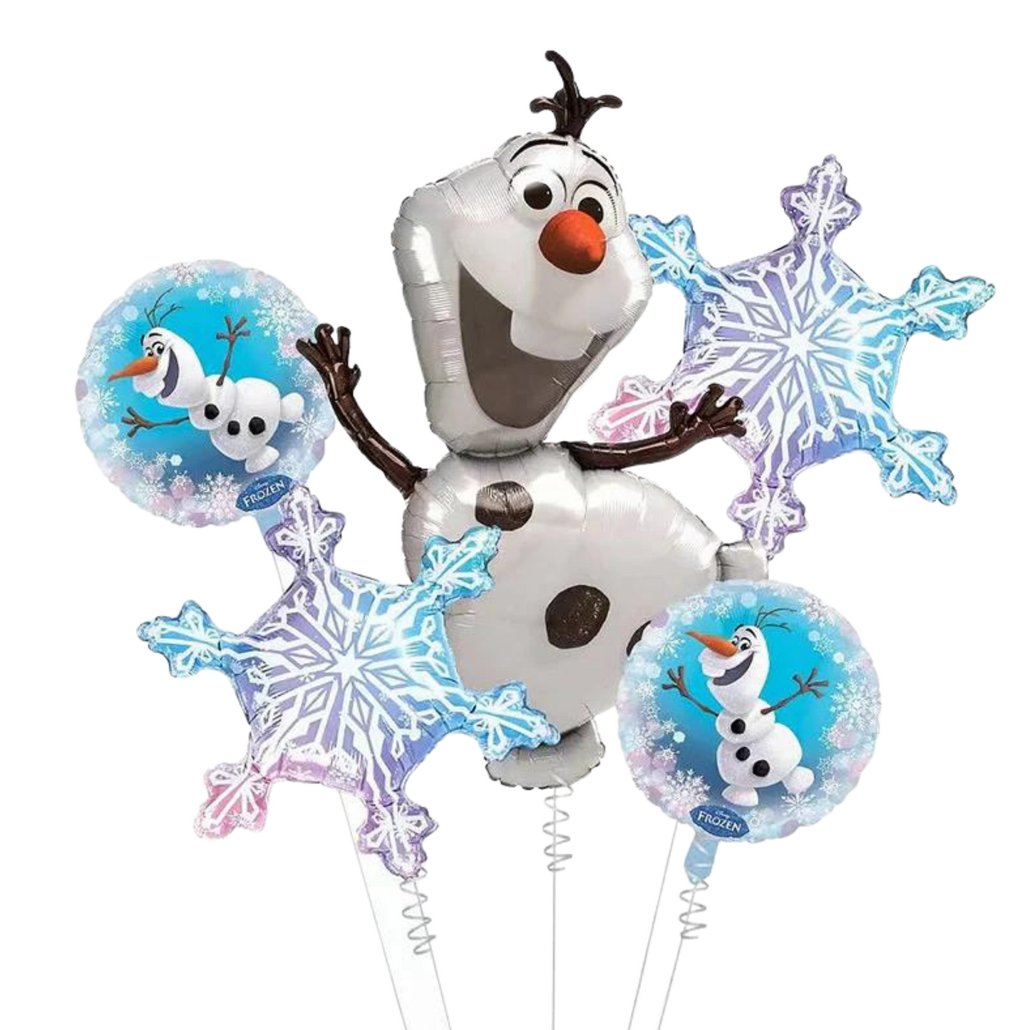 Frozen Theme Olaf Snow flakes Balloon Bundle