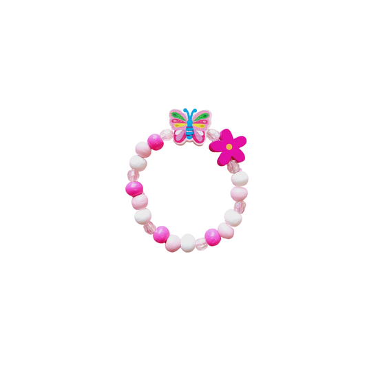 6-pack 12-pack pink flower butterfly bracelet party bag fillers