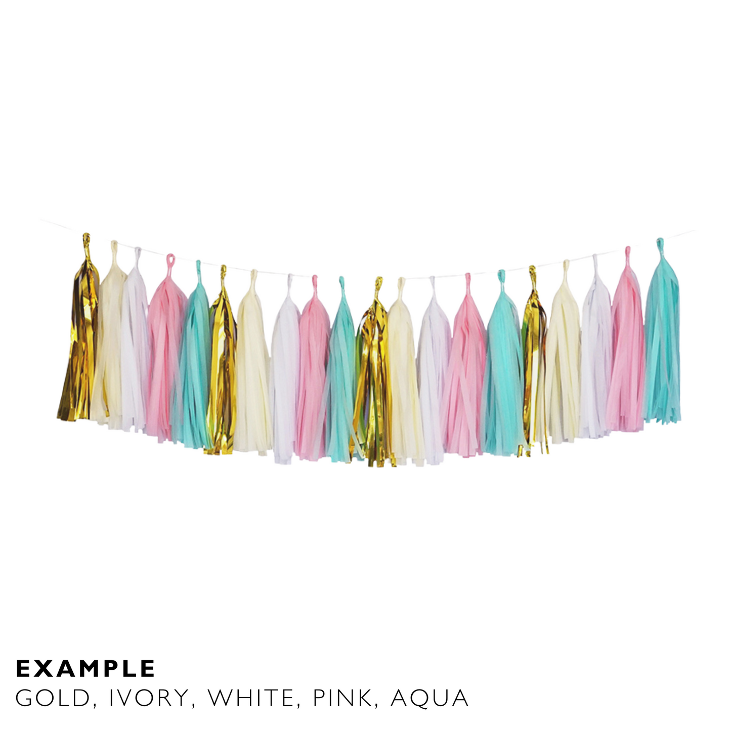 All colours Make your own Paper Tissue Tassel Garland more than 50 colours 5-Pack each