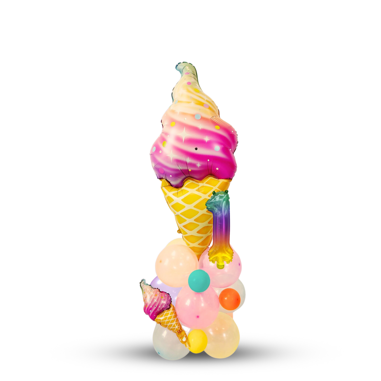 Ice cream girls birthday balloon sculpture bouquet