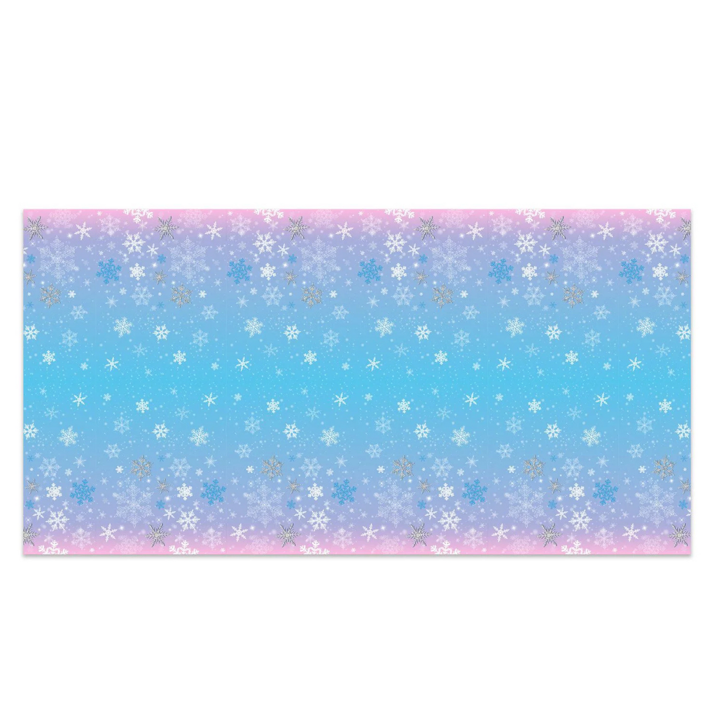 Blue and purple snowflakes Frozen style disposable table cloth sheet