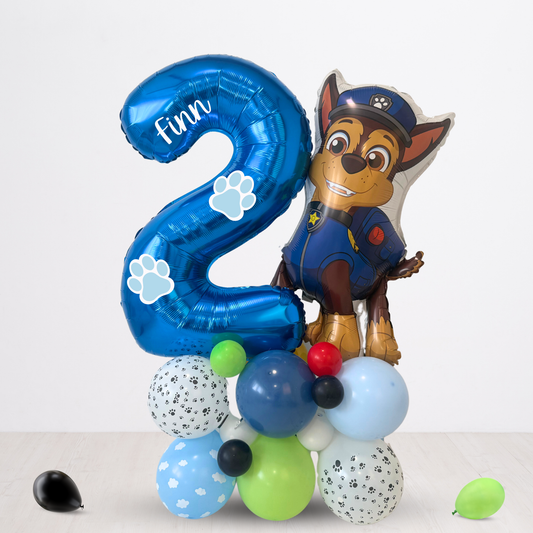 Personalised PAW patrol chase birthday balloon bouquet sculpture kids boys girls birthdays