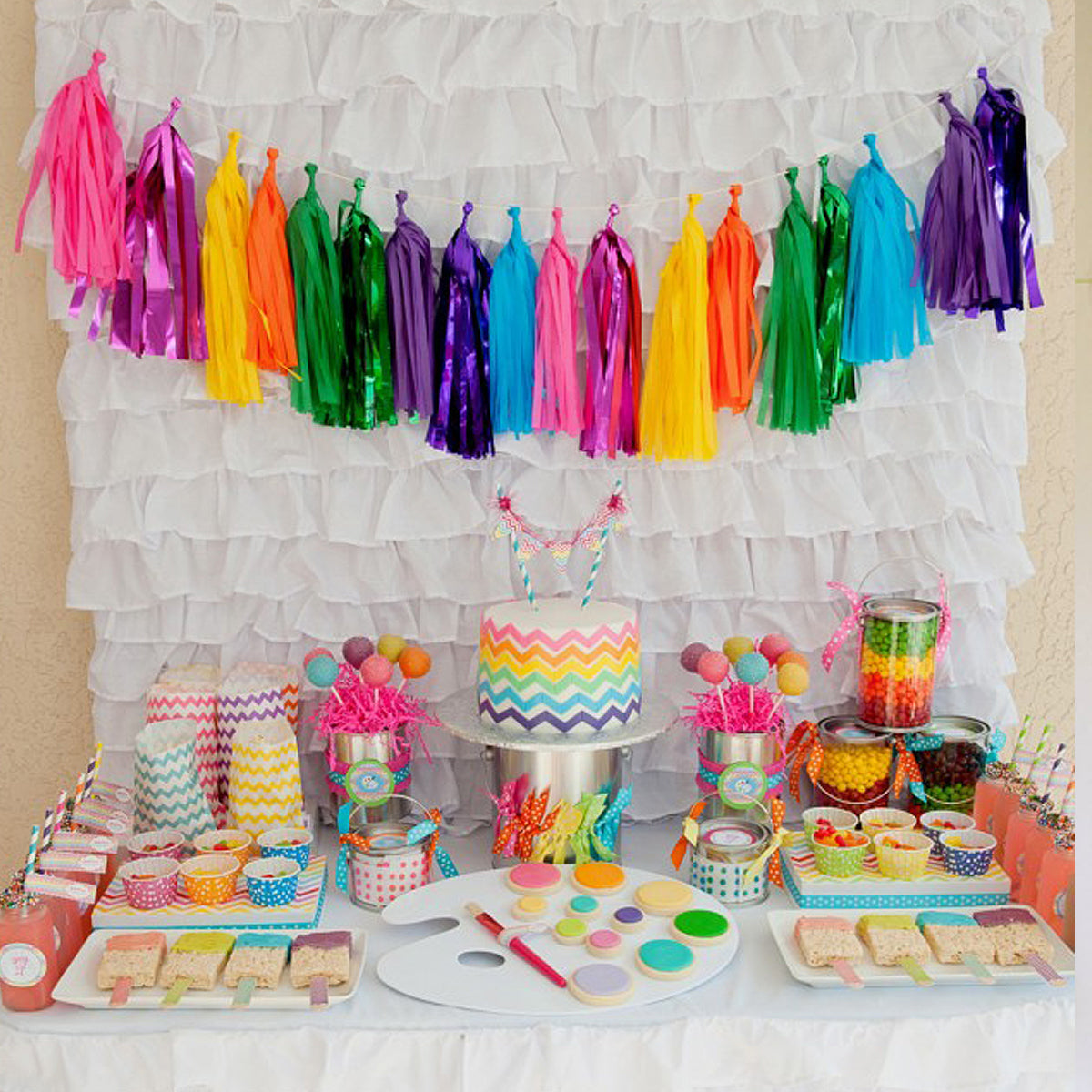 All colours Make your own Paper Tissue Tassel Garland more than 50 colours 5-Pack each