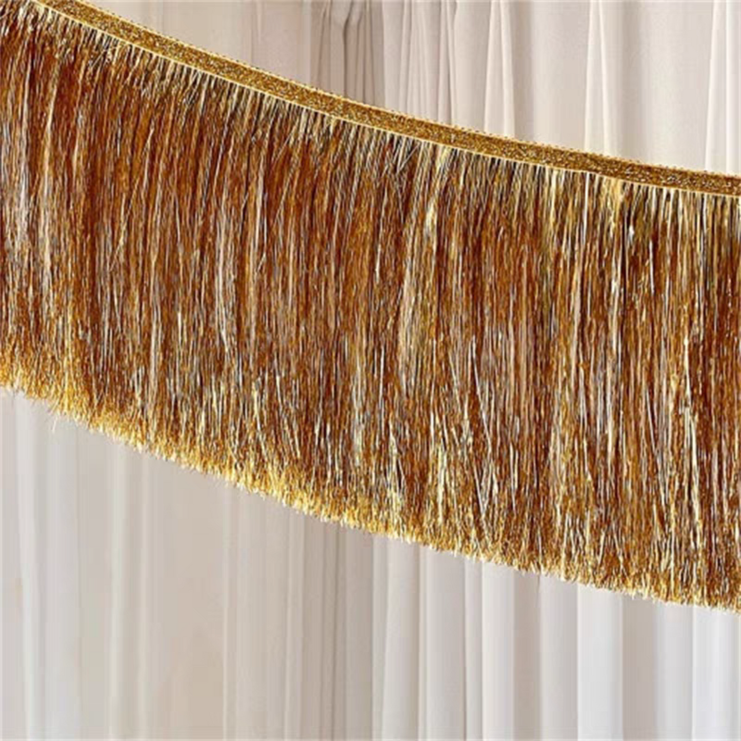 Foil tinsel tassel fringe garland