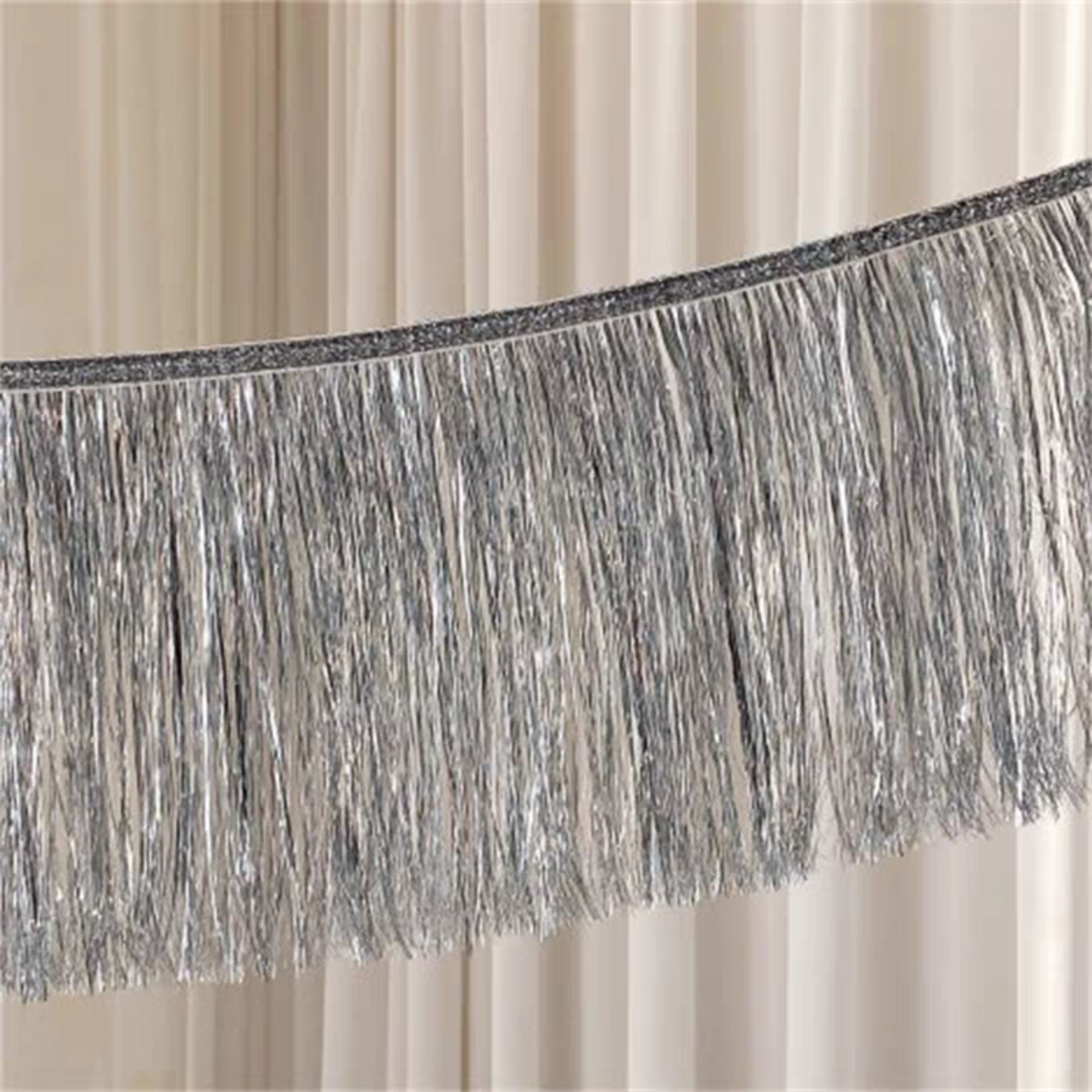 Foil tinsel tassel fringe garland