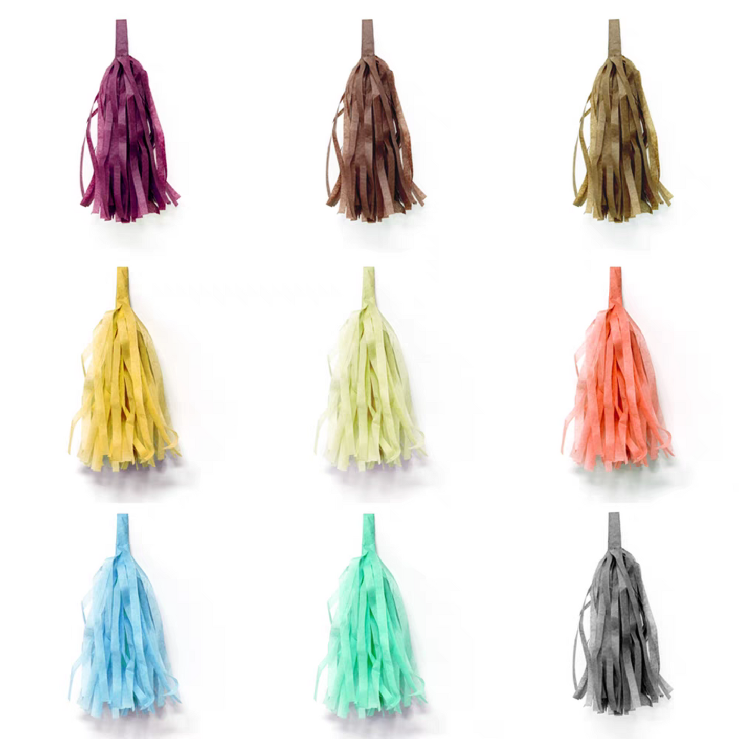 All colours Make your own Paper Tissue Tassel Garland more than 50 colours 5-Pack each