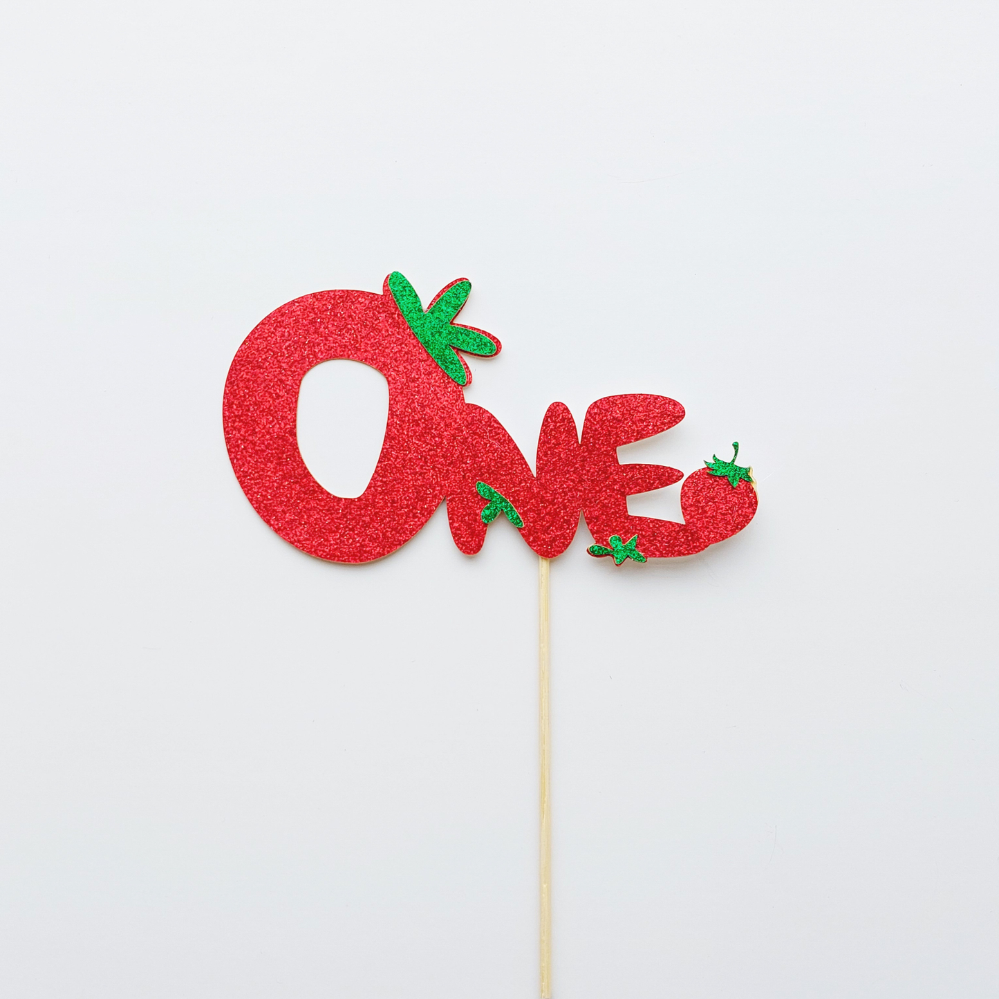 Baby children kids 1st birthday fruit strawberry cake topper