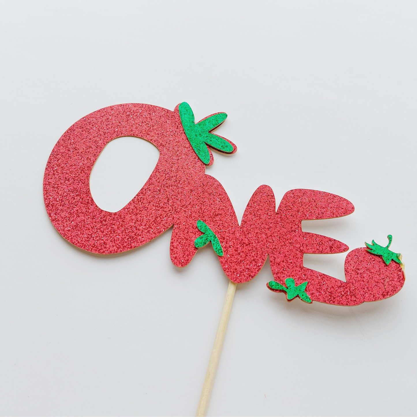 Baby children kids 1st birthday fruit strawberry cake topper