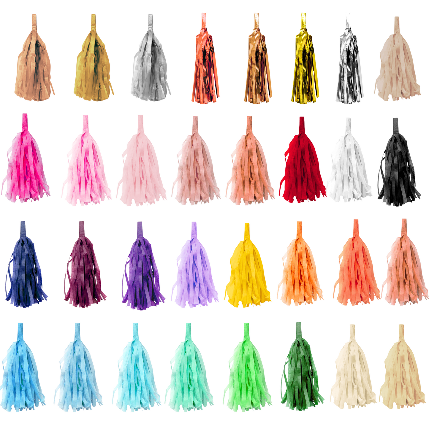 All colours Make your own Paper Tissue Tassel Garland more than 50 colours 5-Pack each