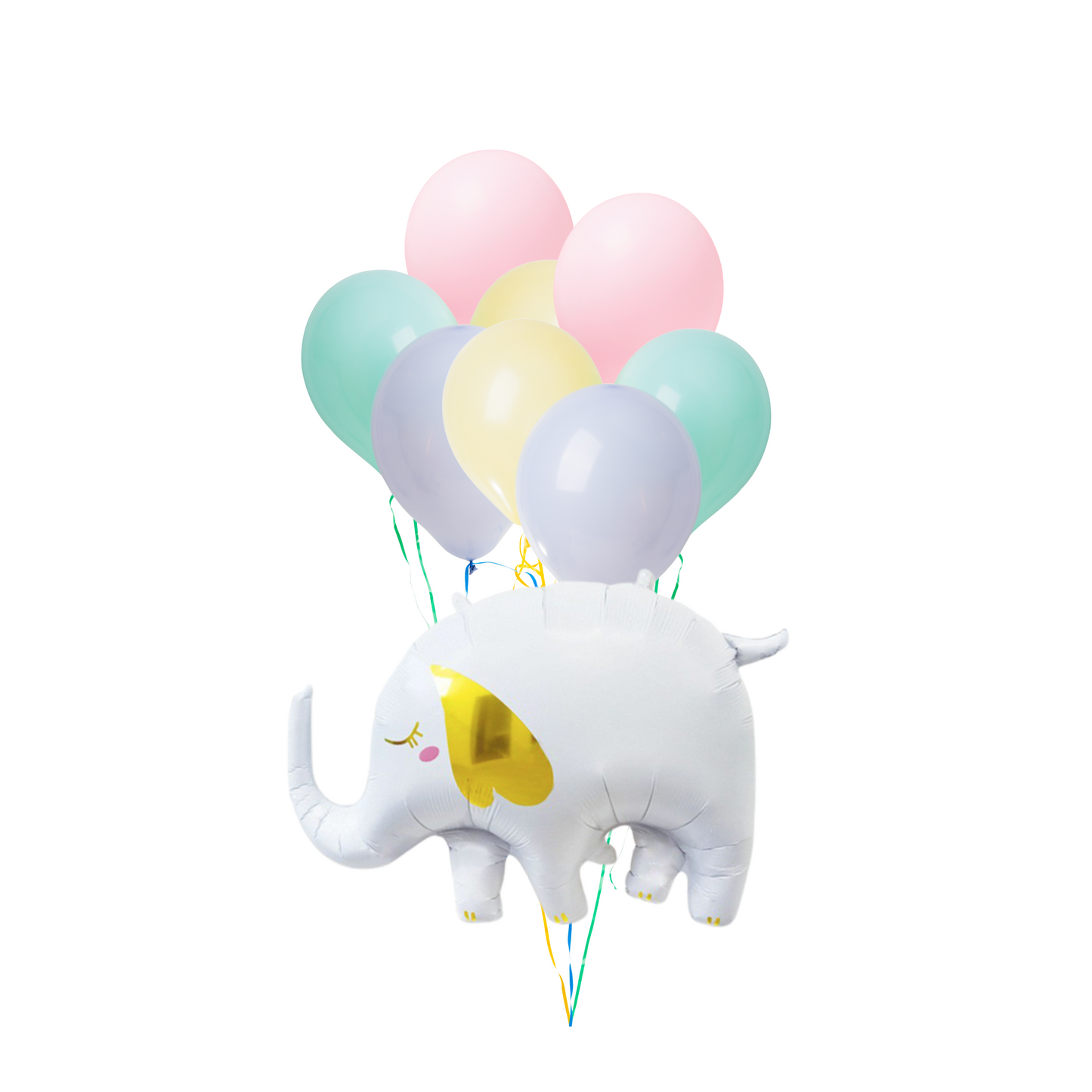 Baby shower elephant pastel Balloon Bundle