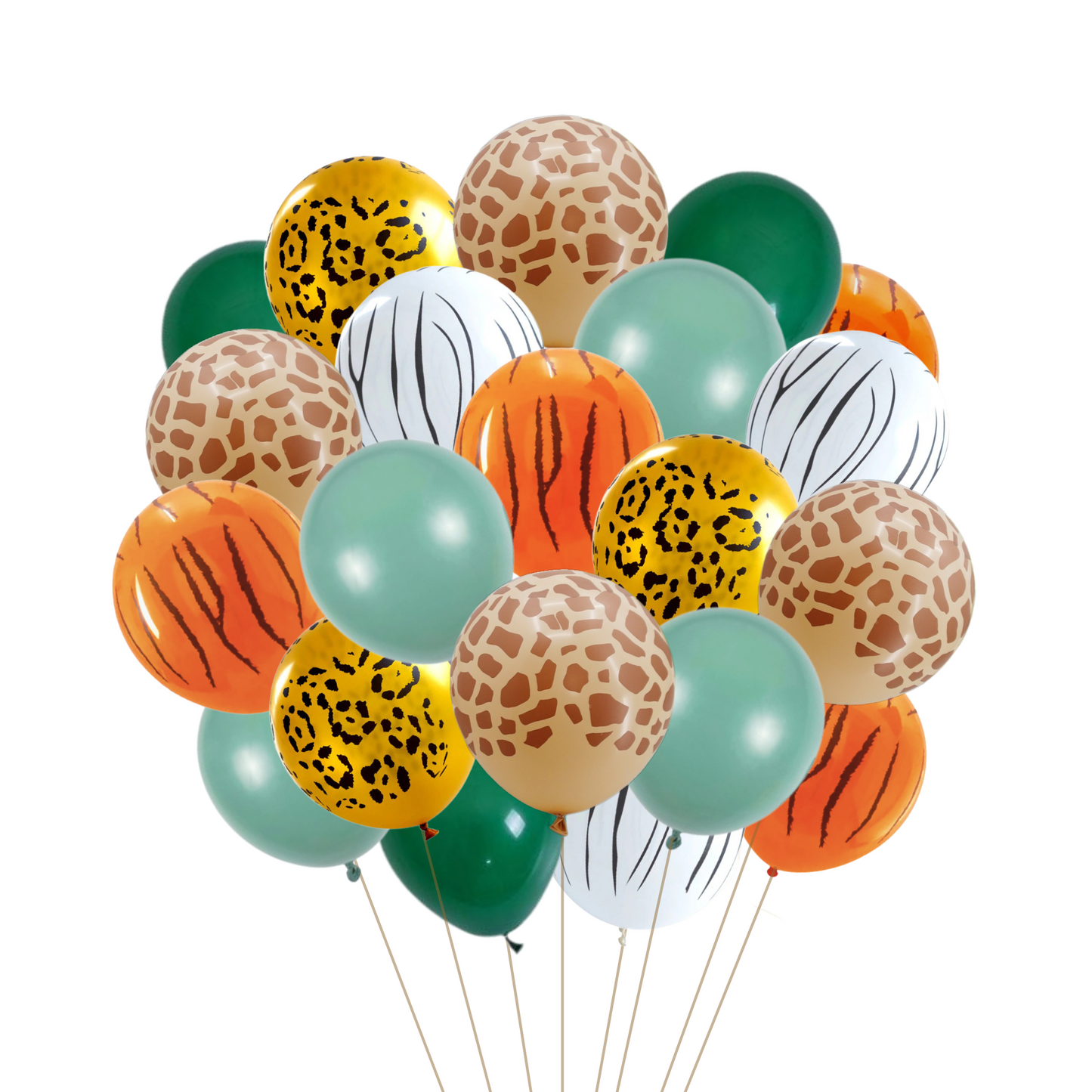 4 foot jungle safari animal print latex balloon bundle garland