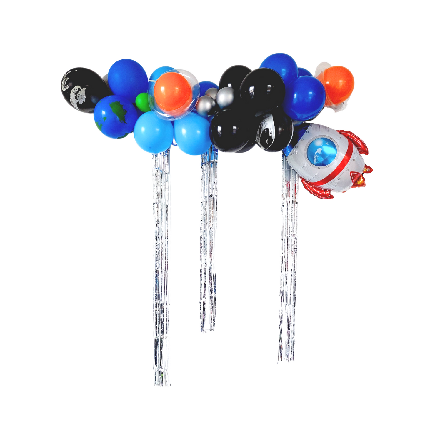 Outer space science rocket universe boys Birthday Balloon garland