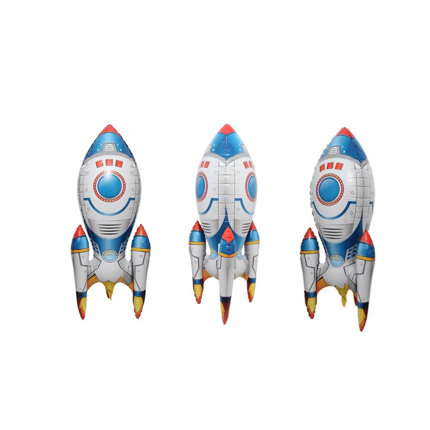 Space white rocket balloon boys outer space birthday party decoration