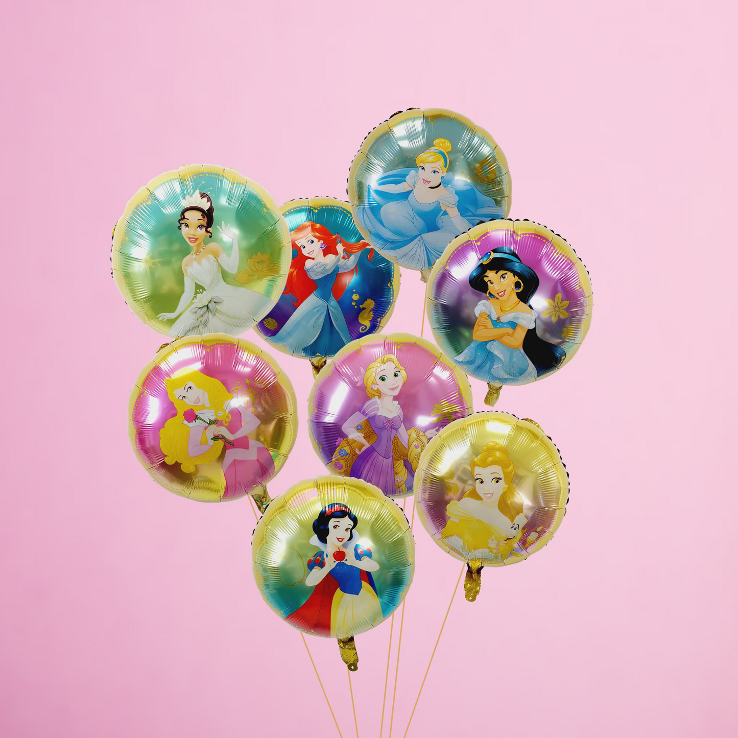 8-pack 18 inch Princesses Foil Balloons