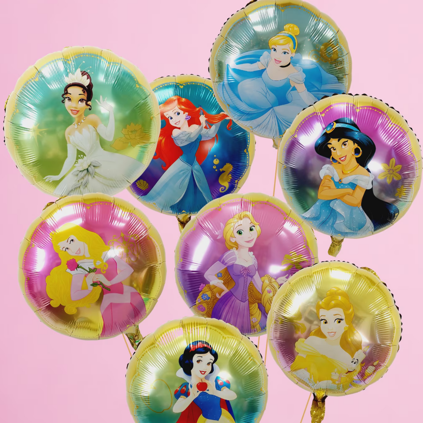 8-pack 18 inch Princesses Foil Balloons