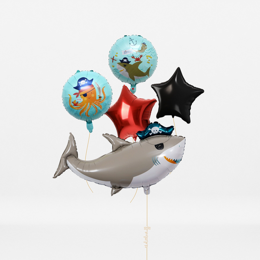 Pirate Shark and Stars Balloon Bundle