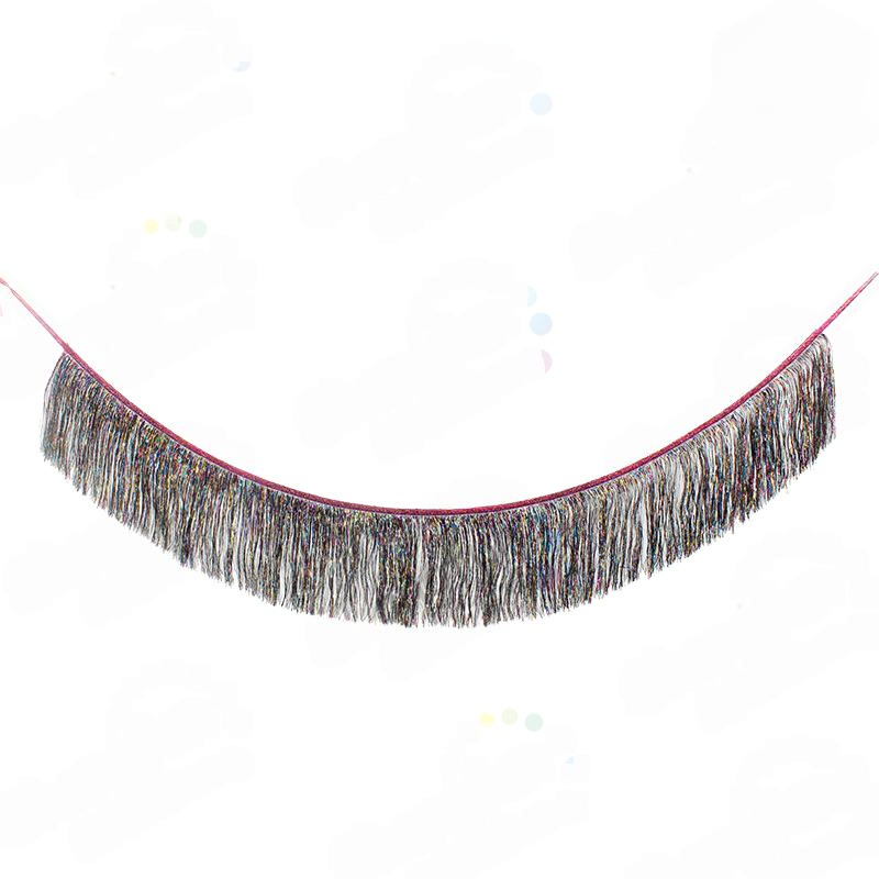 Foil tinsel tassel fringe garland