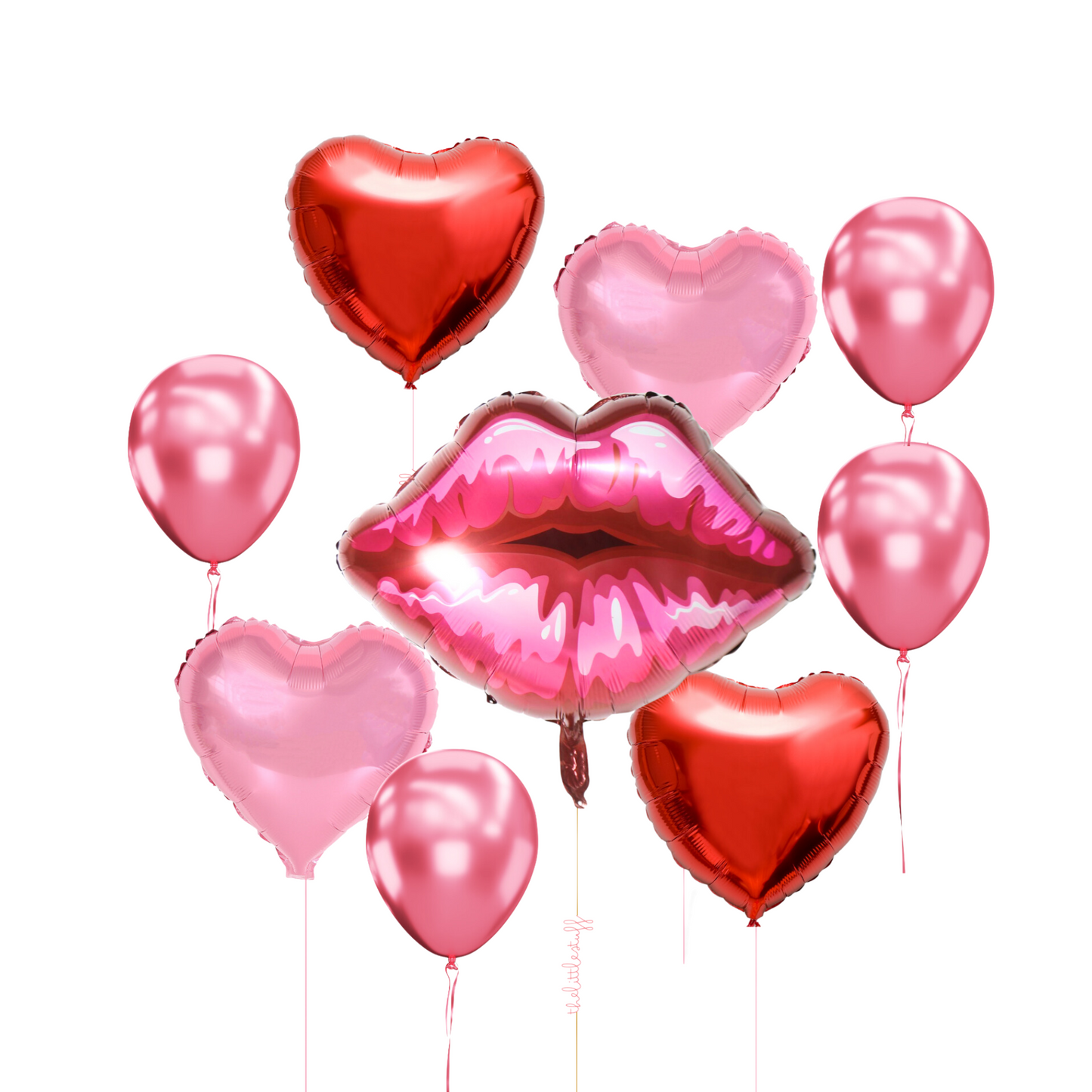 Lip and Hearts pamper party girls women valentine's day birthday party Balloon Bundle