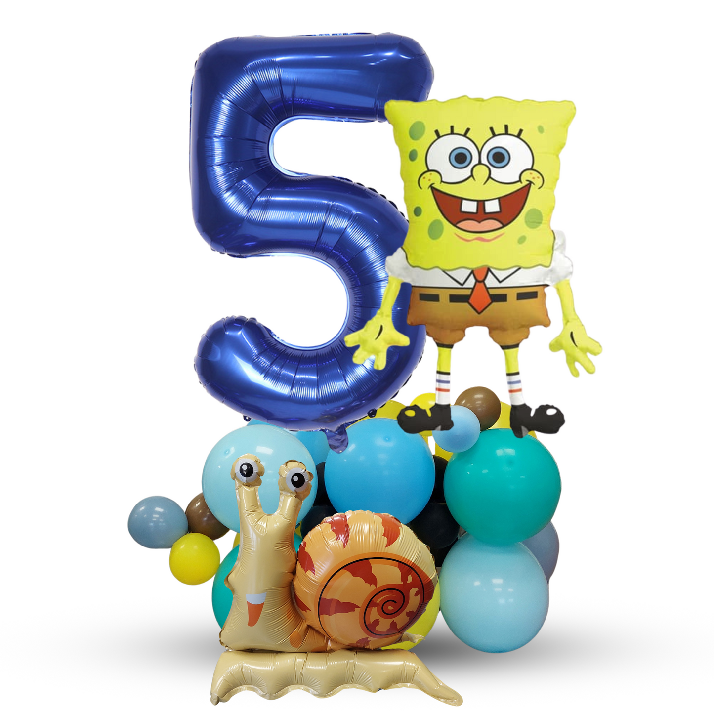 Sponge bob square pants birthday balloon bouquet tower