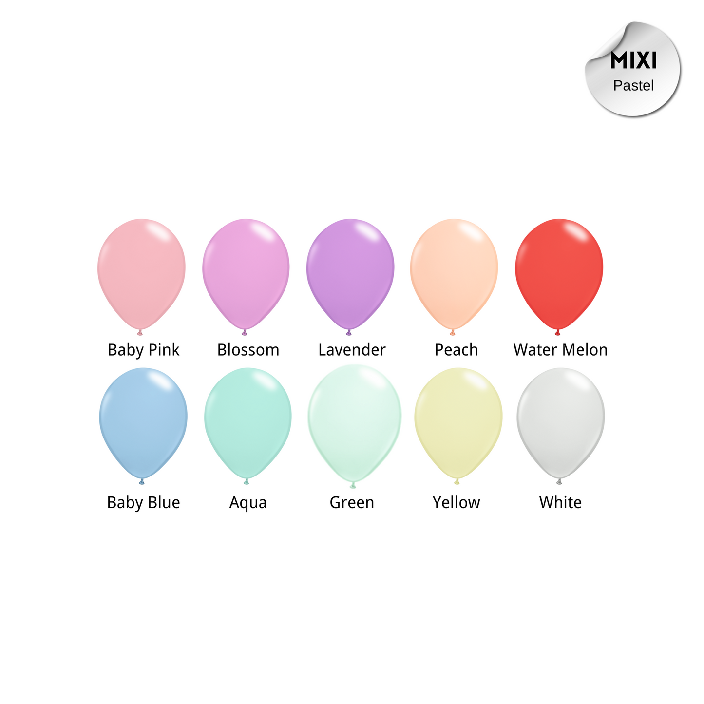 1-20-50-pack 5inch 12inch Pastel Latex Balloon