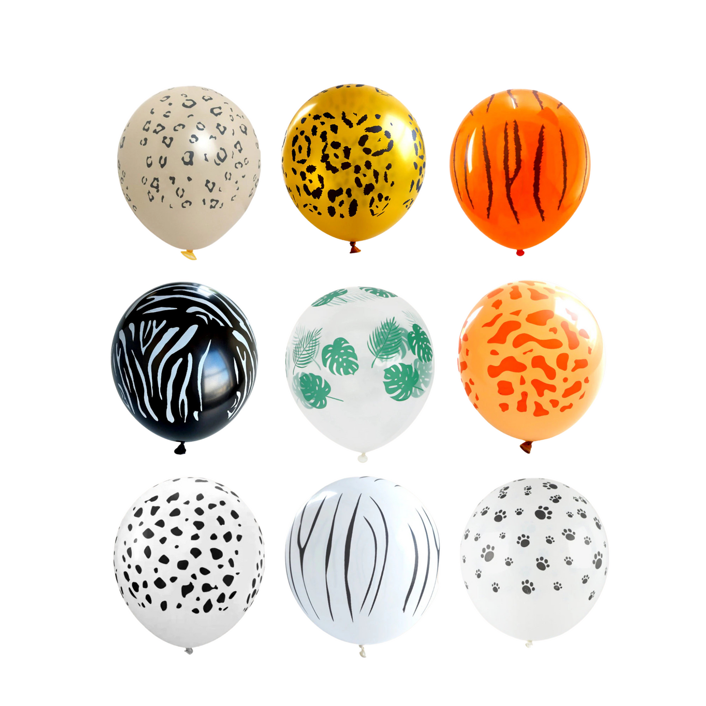 1-20-pack 12inch animal print latex balloons